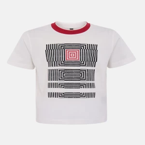 White Printed Cotton T-Shirt
